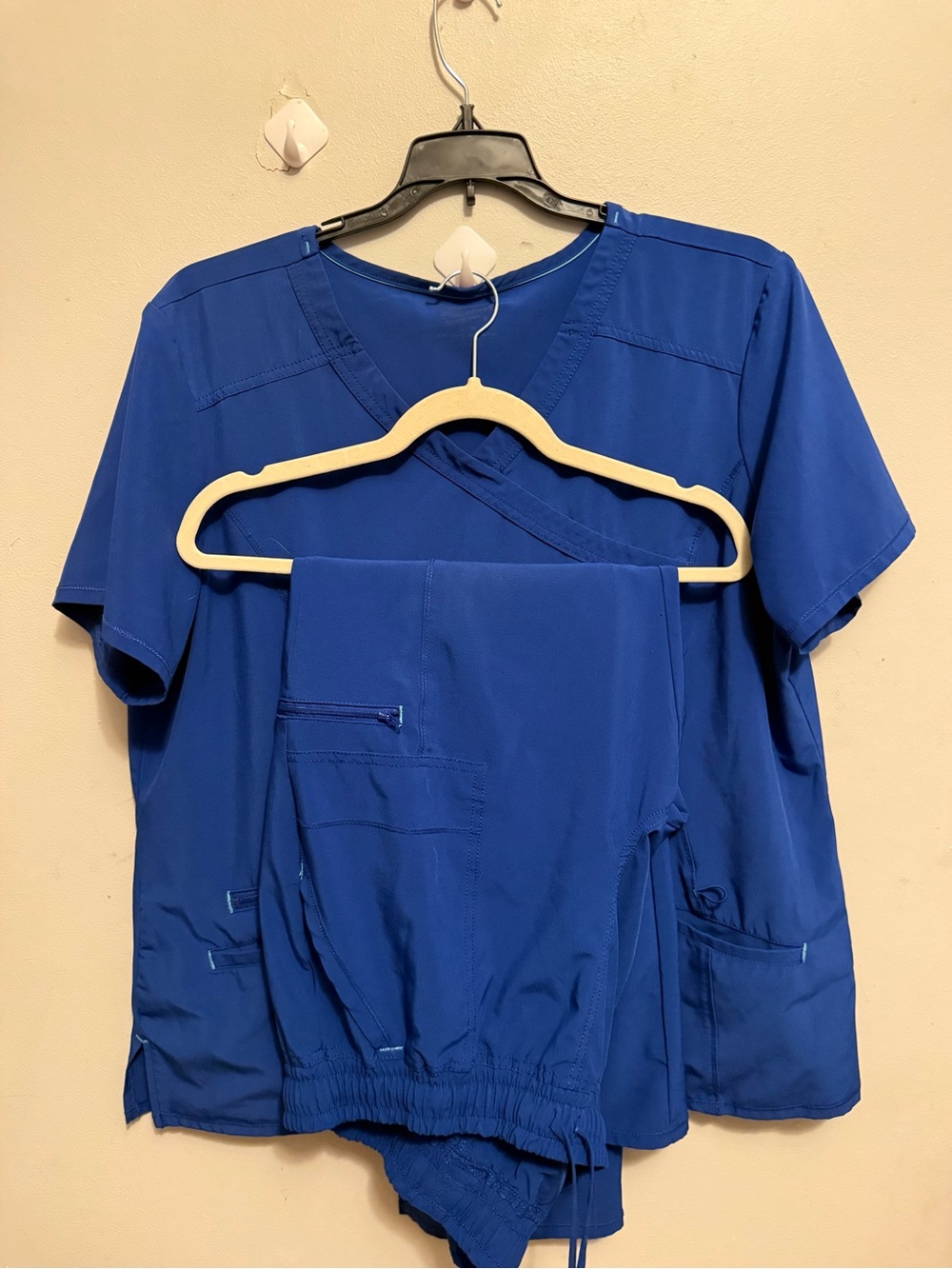 Scrubstar Electric Blue Medical Scrubs Set XL Top L Pants